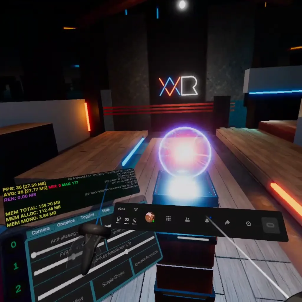 Facebook onboarding sphere visual effects for Immerse VR